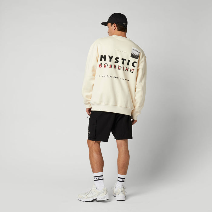 Mystic Trace Crew Sweatshirt-Off White