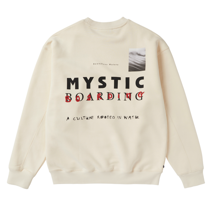 Mystic Trace Crew Sweatshirt-Off White