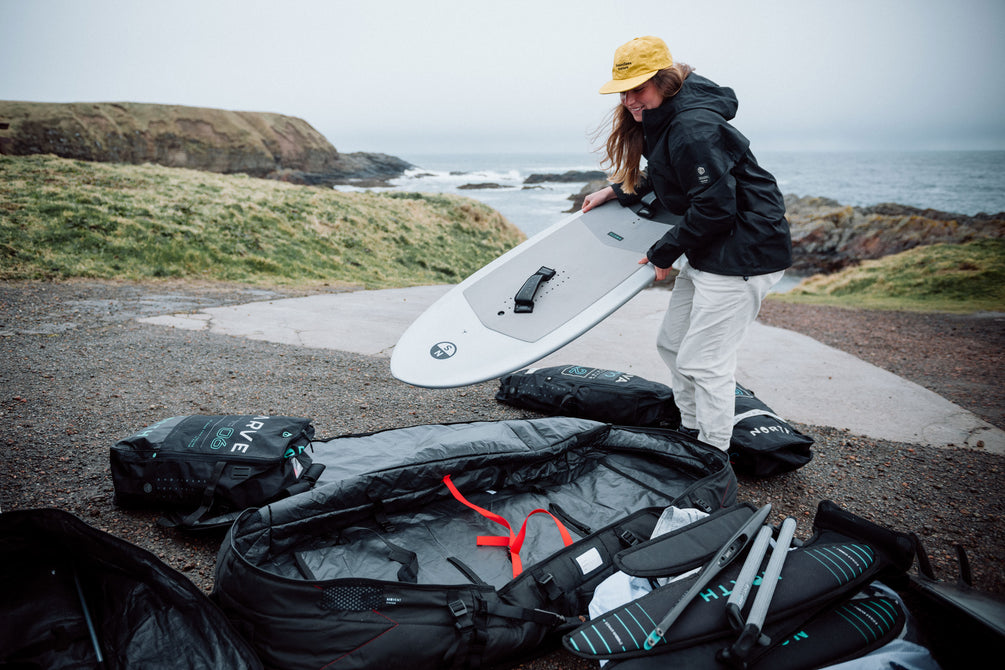 Mystic Saga Wheeled Foil Boardbag-Black