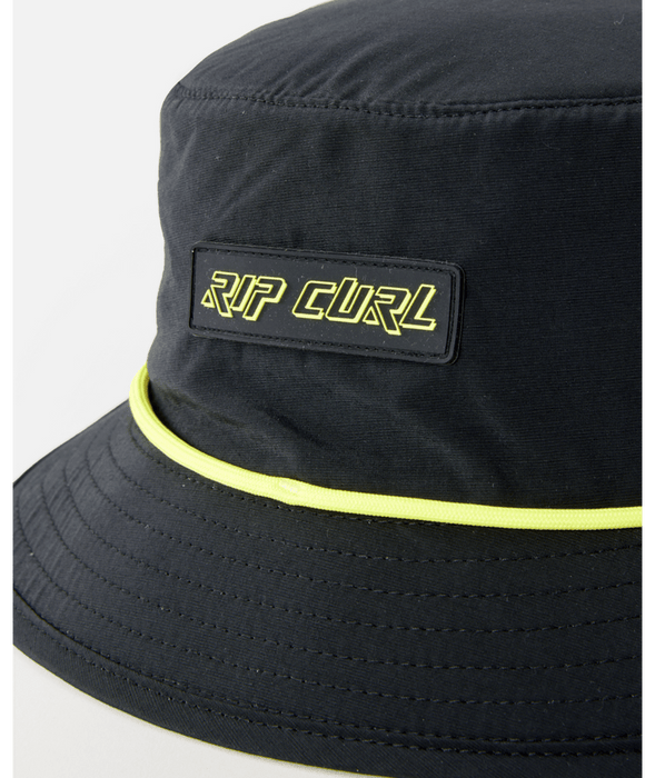 Rip Curl Vaporcool Foamie Mid Brim Hat-Black