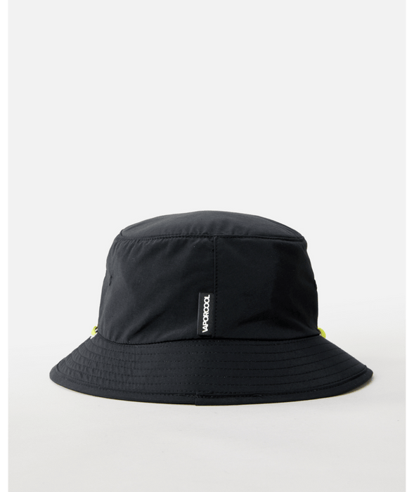 Rip Curl Vaporcool Foamie Mid Brim Hat-Black