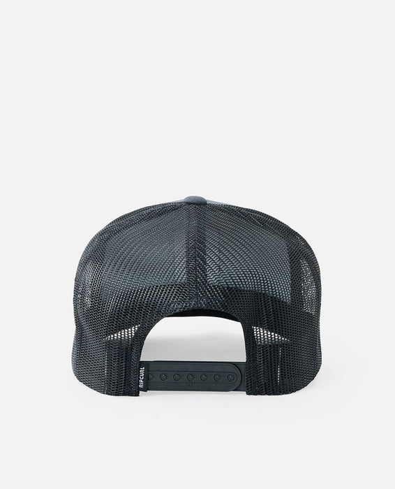 Rip Curl Custom Curve Trucker Hat-Washed Black