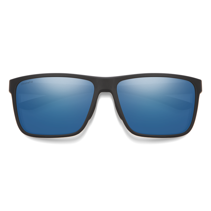 Smith Riptide Sunglasses-Matte Black/ChromaPop Glass Polar Blue Mirror