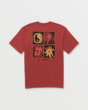 Billabong Twin Peaks Regular Tee-Dusty Red