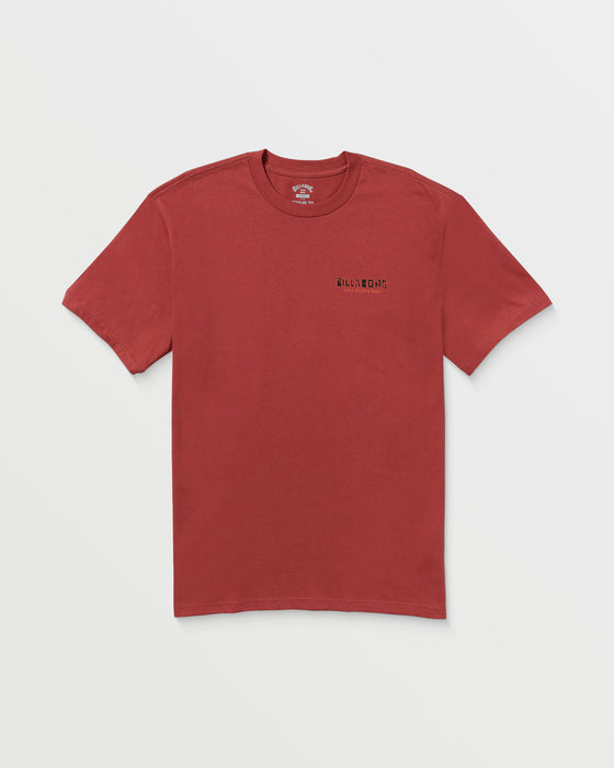 Billabong Twin Peaks Regular Tee-Dusty Red