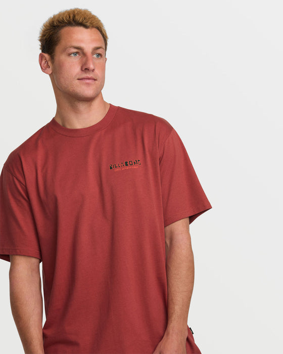 Billabong Twin Peaks Regular Tee-Dusty Red