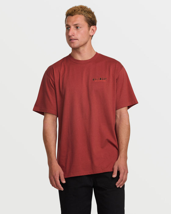 Billabong Twin Peaks Regular Tee-Dusty Red