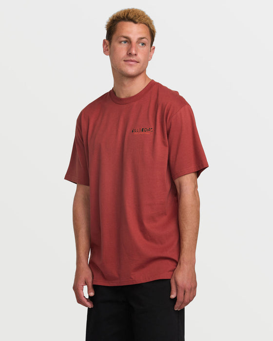 Billabong Twin Peaks Regular Tee-Dusty Red