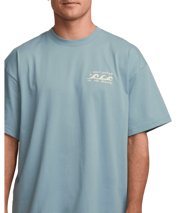 Billabong I Surf Better In My Dreams Tee-Washed Blue