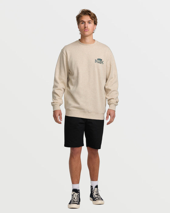 Billabong Short Sands Crew Sweatshirt-Oatmeal Heather