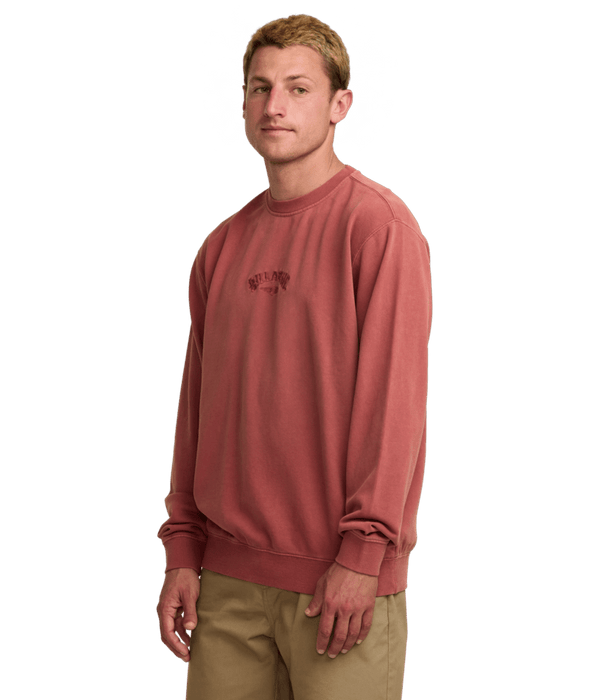 Billabong Wave Washed Crew Sweatshirt-Dusty Red