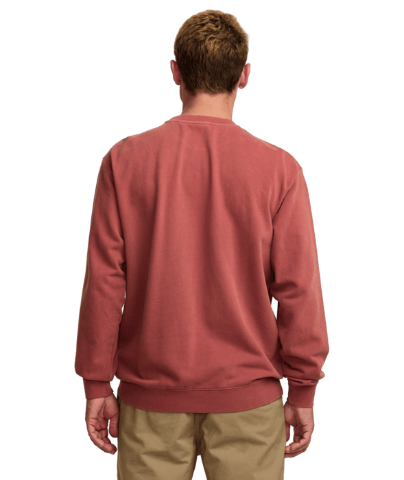 Billabong Wave Washed Crew Sweatshirt-Dusty Red