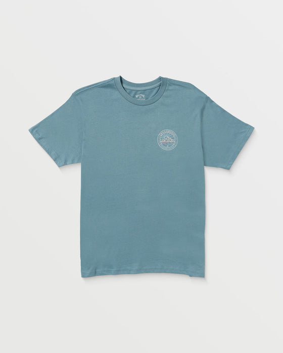 Billabong Rockies Adiv Tee-Glacier Blue