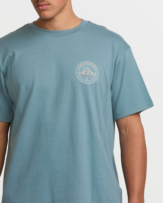 Billabong Rockies Adiv Tee-Glacier Blue