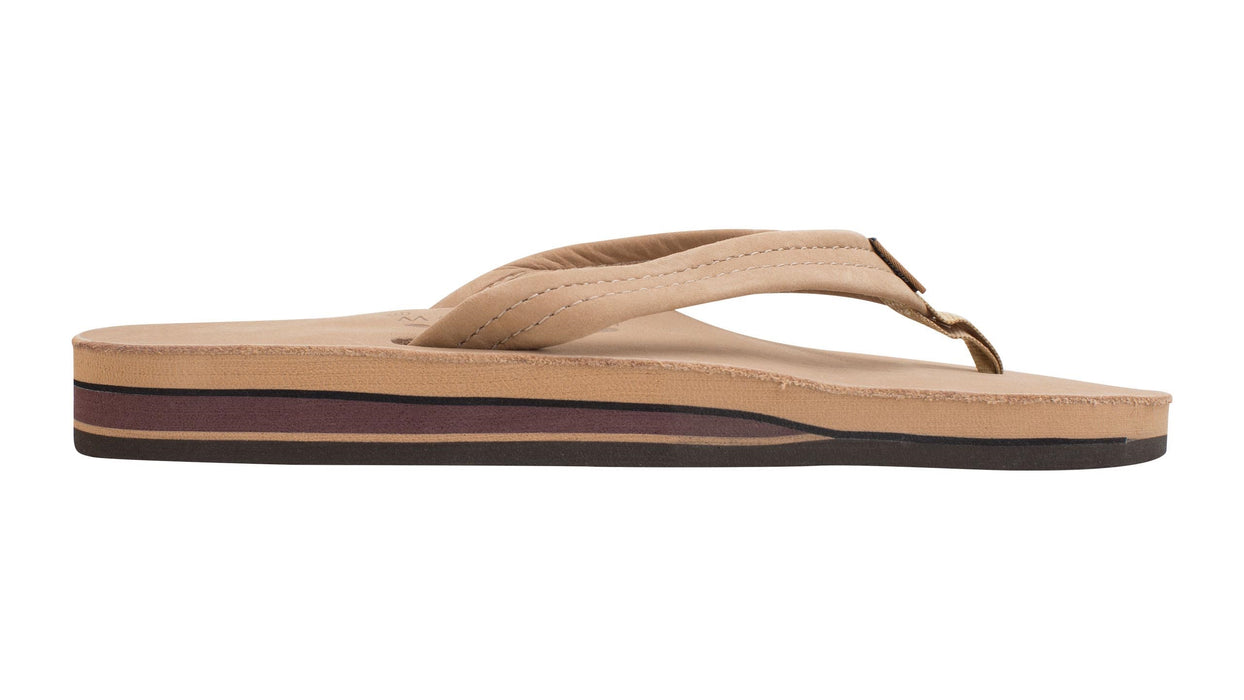 Rainbow Double Layer Leather 3/4" Sandal-Sierra Brown