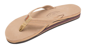 Rainbow Double Layer Leather 3/4" Sandal-Sierra Brown