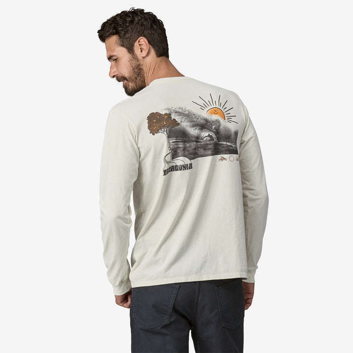 Patagonia L/S Earthsuits Responsibili-Tee-Birch White