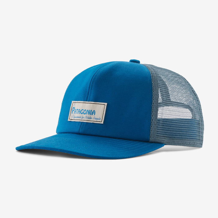 Patagonia Relaxed Trucker Hat-Water People Label: Endless Blue