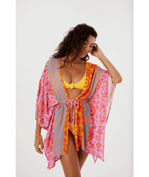 Roxy Wanderer Cover Up Kimono Dress-Multi