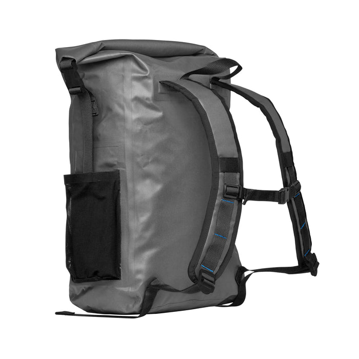 Chums Downriver Rolltop Backpack-Charcoal/Blue