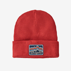 Patagonia K's Logo Beanie-Ridge Rise Stripe: Sumac Red