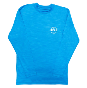 REAL Boys Hybrid L/S Rashguard-Heather Royal