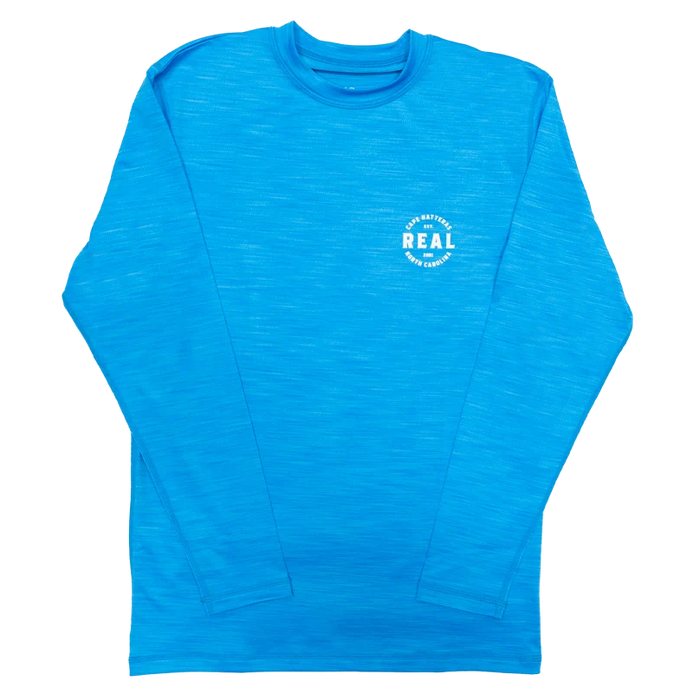 REAL Boys Hybrid L/S Rashguard-Heather Royal