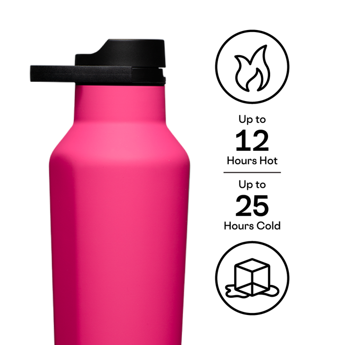 Tasty 16 oz Pink and Blue Ombre Plastic Water Bottle with Wide