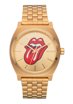 Nixon Rolling Stones Time Teller Watch-Gold/Gold