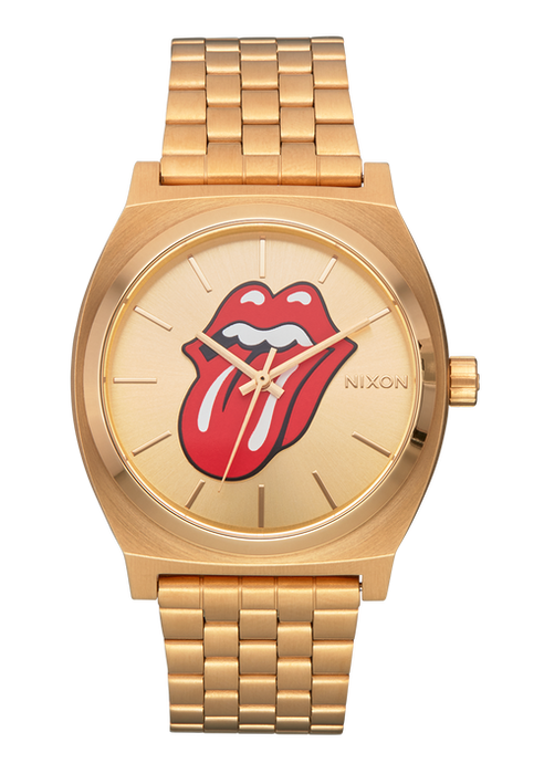 Nixon Rolling Stones Time Teller Watch-Gold/Gold