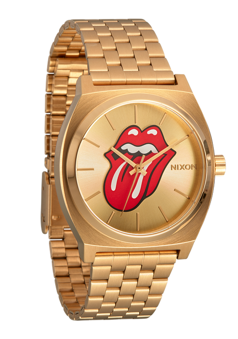 Nixon Rolling Stones Time Teller Watch-Gold/Gold