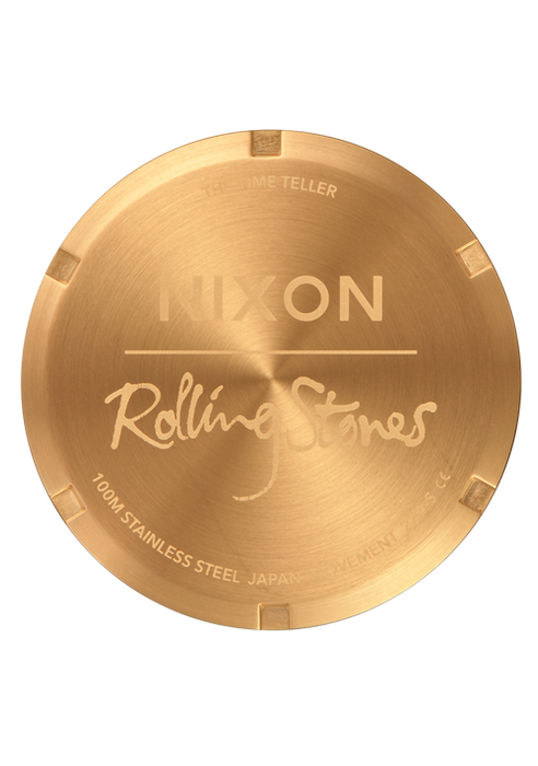 Nixon Rolling Stones Time Teller Watch-Gold/Gold