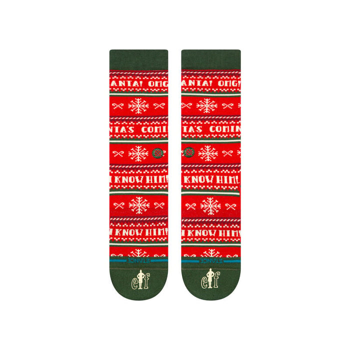 Stance I Know Him Crew Socks-Red