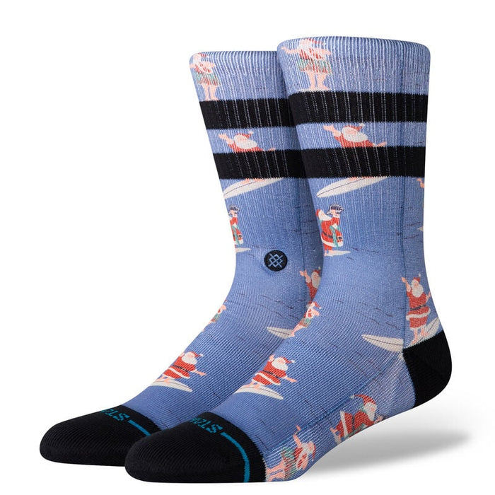 Stance Surfing Santa Socks-Blue