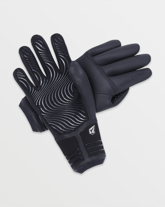 Volcom 3mm 5 Finger Gloves-Black