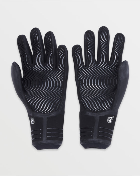 Volcom 3mm 5 Finger Gloves-Black