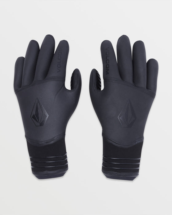 Volcom 3mm 5 Finger Gloves-Black