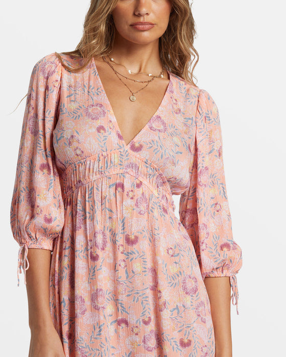 Billabong Paradise Sky Dress-Peach Paradise