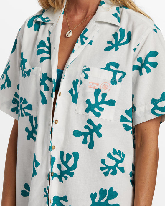 Billabong Campy Coral Shirt-Salt Crystal