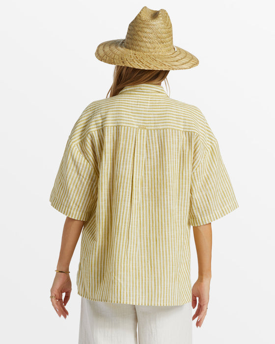 Billabong Beach Side Cotton Shirt-Moss Joy