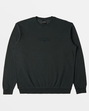 Billabong Wave Washed Crew Sweatshirt-Forest Green