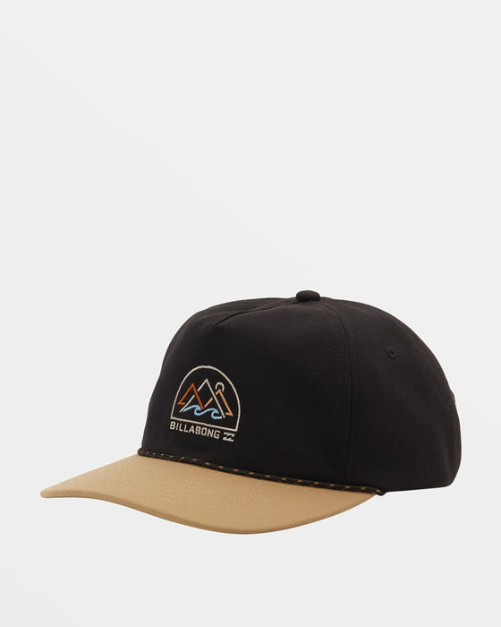 Billabong Adiv Strapback Hat-Black/Tan