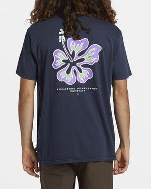 Billabong Hibiscus Tee-Navy