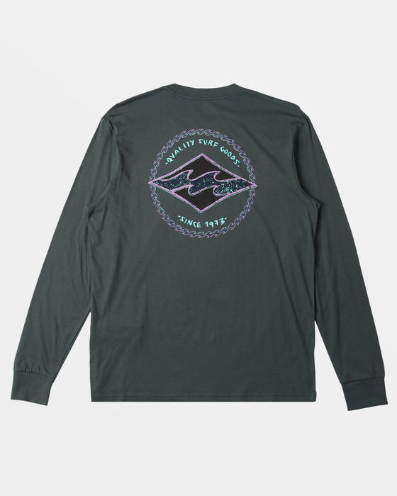 Billabong Rotor Diamond L/S Tee-Slate Green