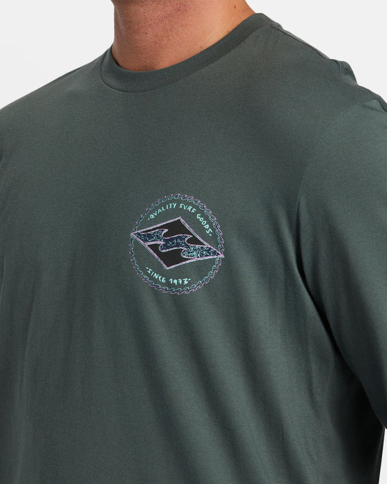 Billabong Rotor Diamond L/S Tee-Slate Green