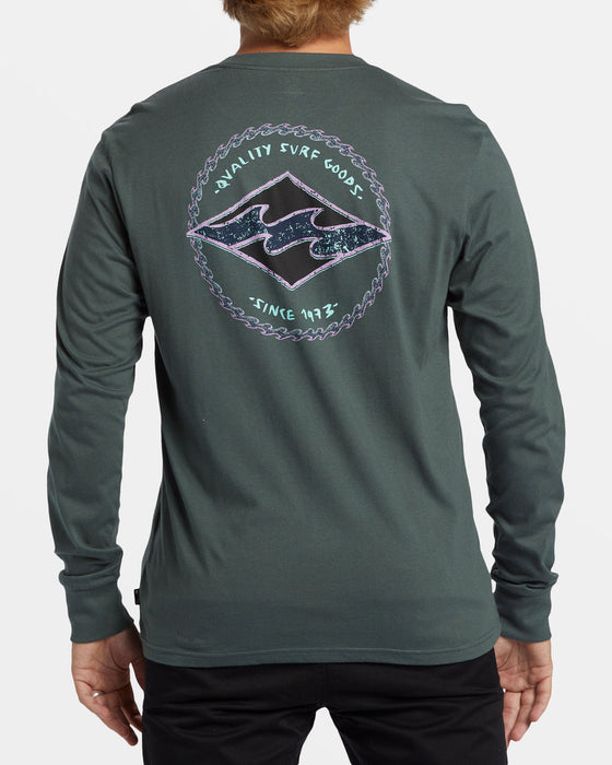 Billabong Rotor Diamond L/S Tee-Slate Green