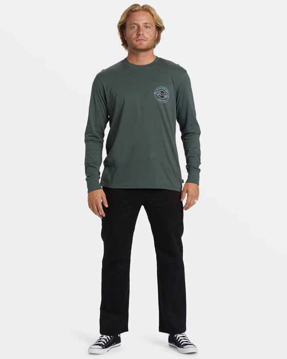 Billabong Rotor Diamond L/S Tee-Slate Green