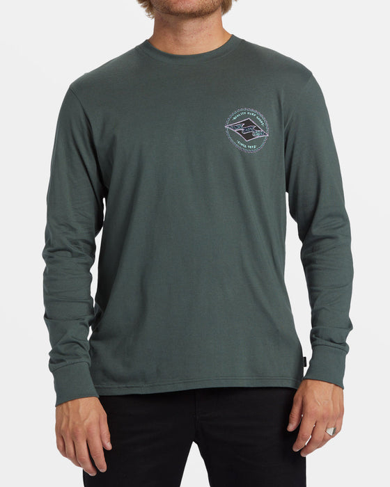 Billabong Rotor Diamond L/S Tee-Slate Green