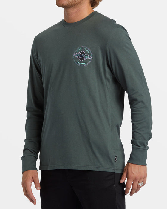 Billabong Rotor Diamond L/S Tee-Slate Green