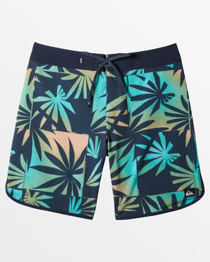 Quiksilver Youth Highline Scallop 17 Boardshorts-Dark Navy